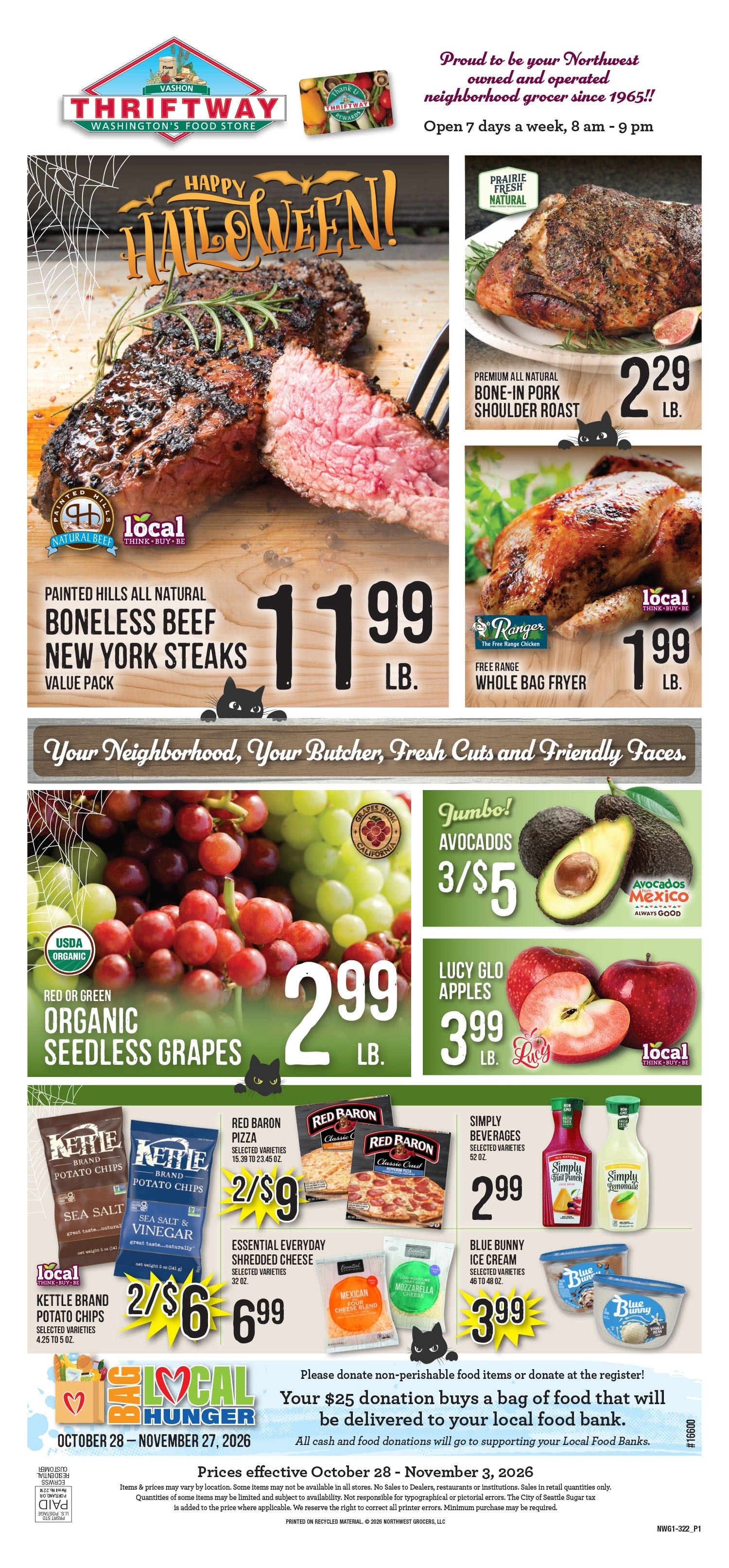 Vashon Thriftway (Vashon, WA) Weekly Ad October 28 - November 3, 2026