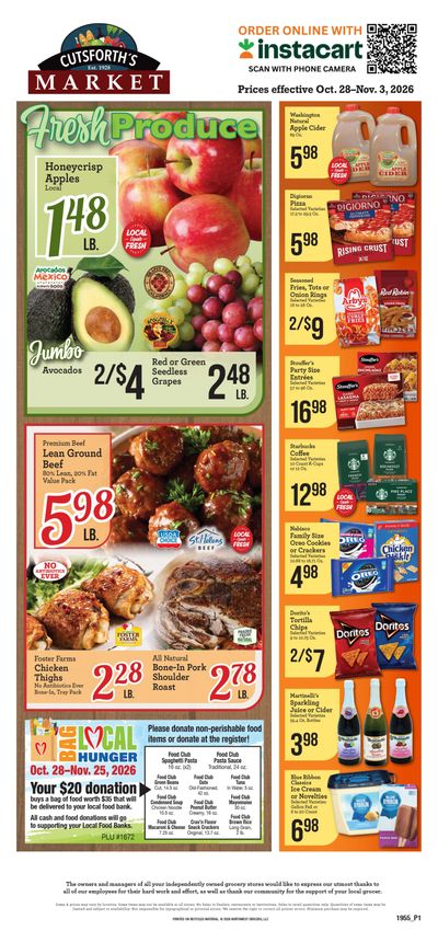 Cutsforth's Market Weekly Ad October 28 - November 3, 2026