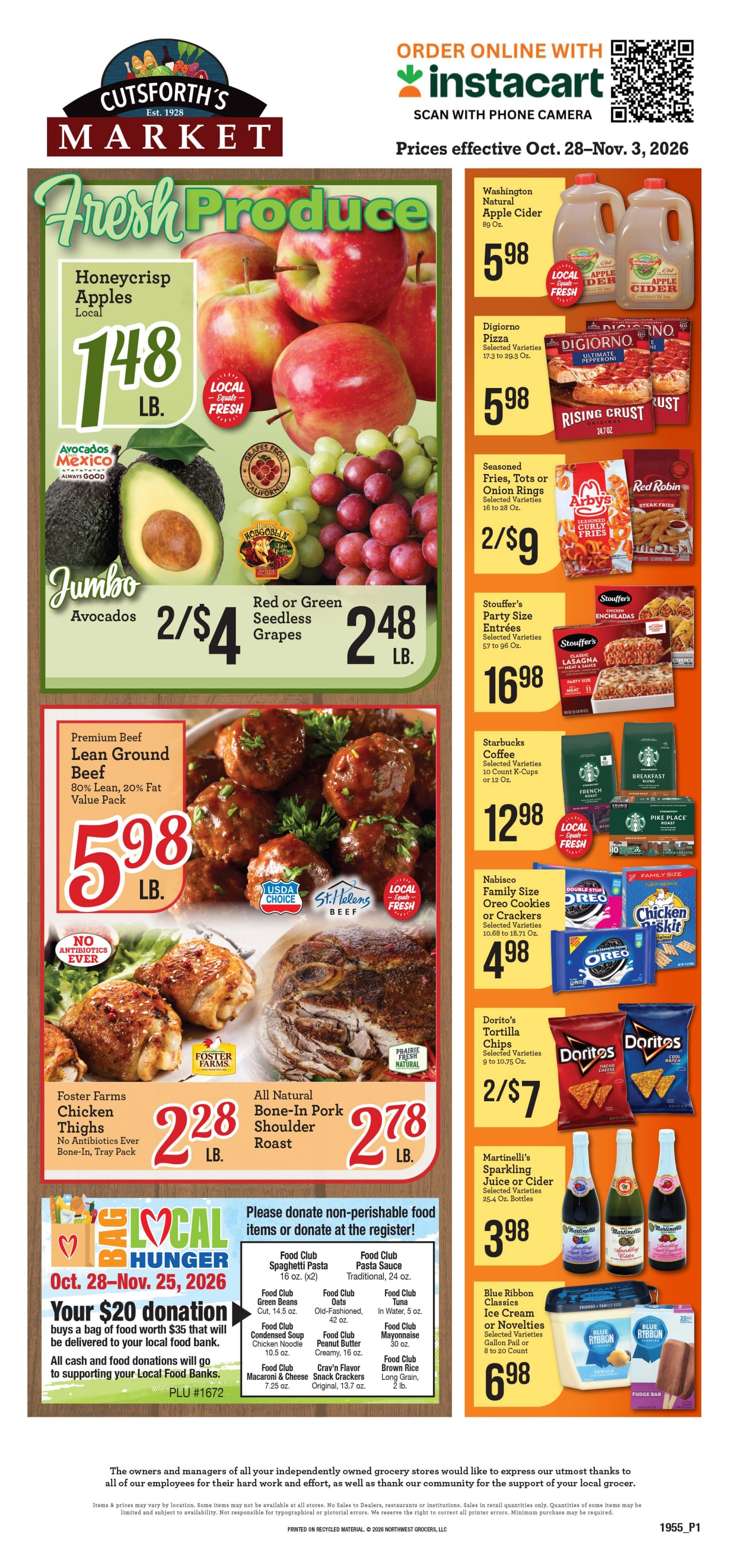 Cutsforth's Market Weekly Ad October 28 - November 3, 2026