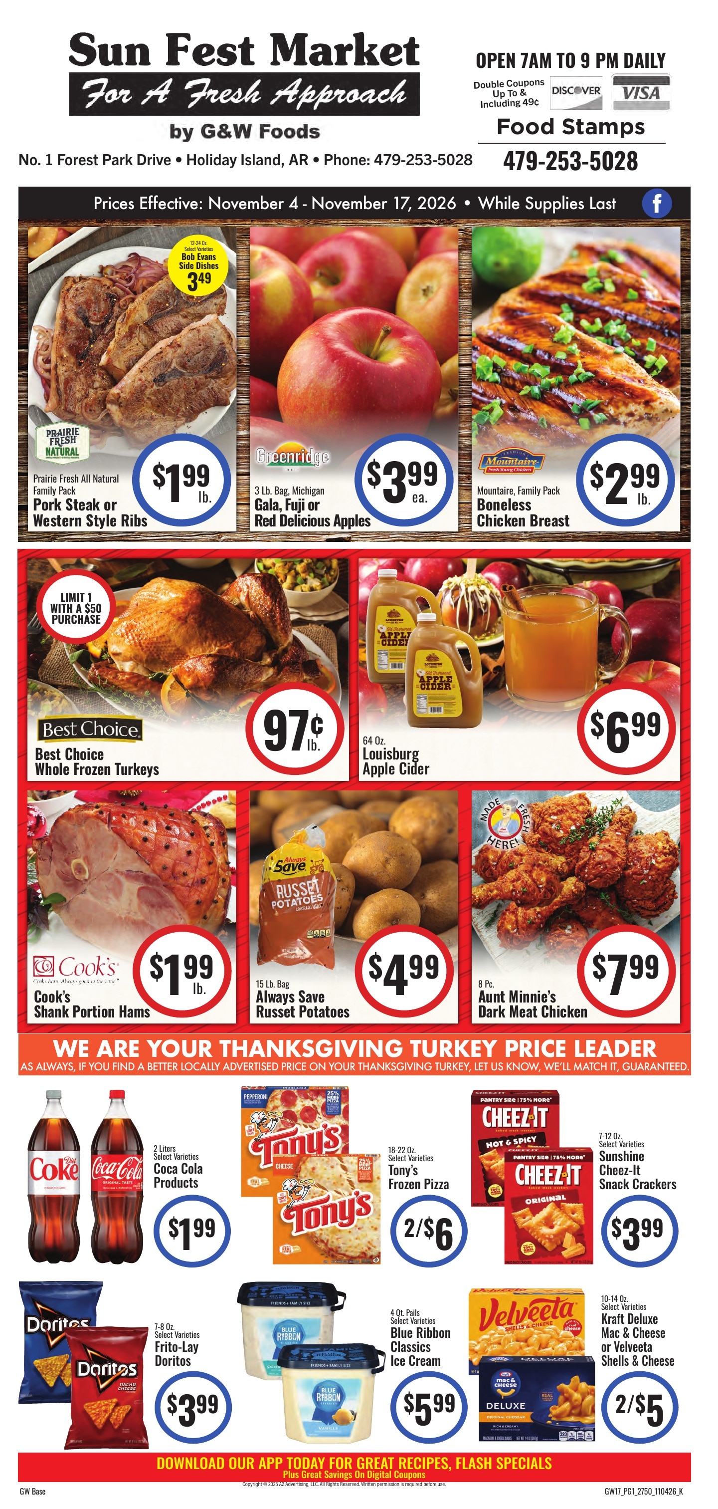 Sun Fest Market (Holiday Island, AR) Weekly Ad November 4 - 17, 2026