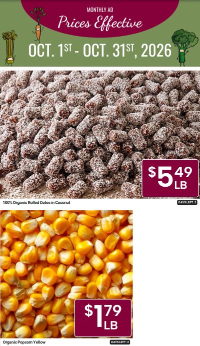 Rutabagas Natural Food Market (Inverness, FL) Weekly Ad October 1 - 31, 2026