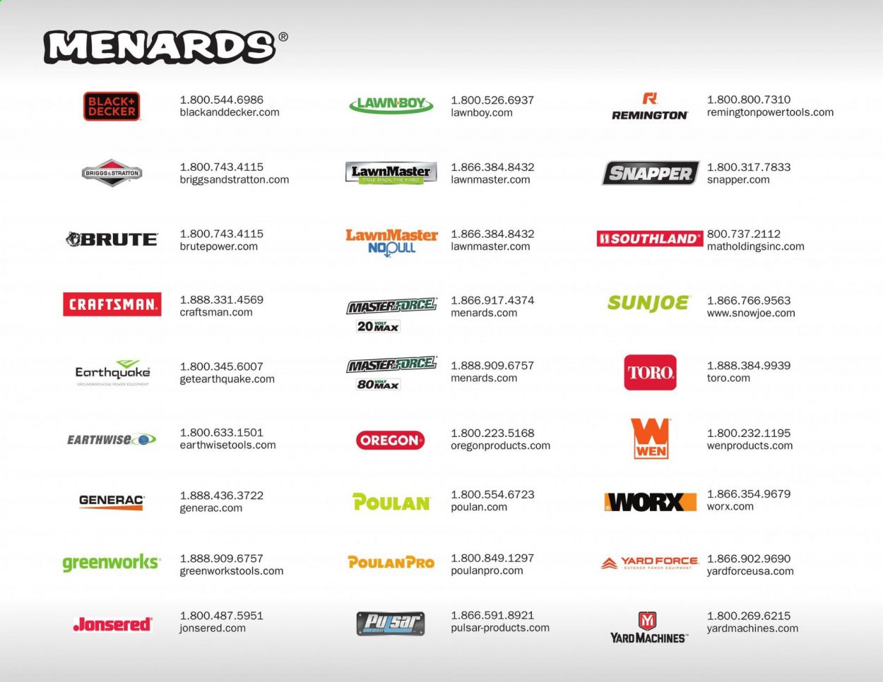 Menards Weekly Ad March 2 to September 13
