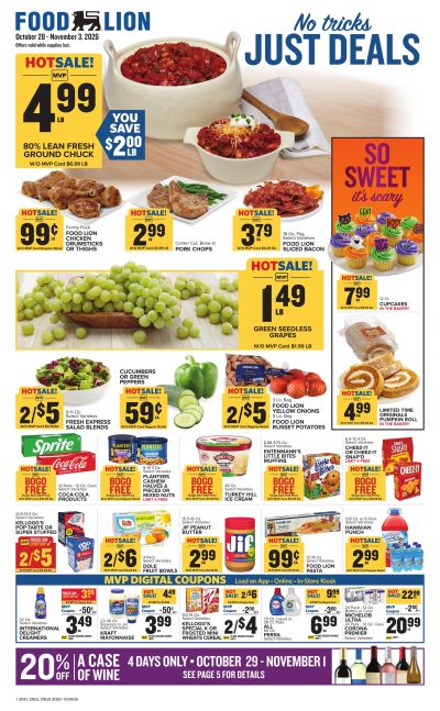 Food Lion (Mc Coll Area, SC) Weekly Ad October 28 - November 3, 2026
