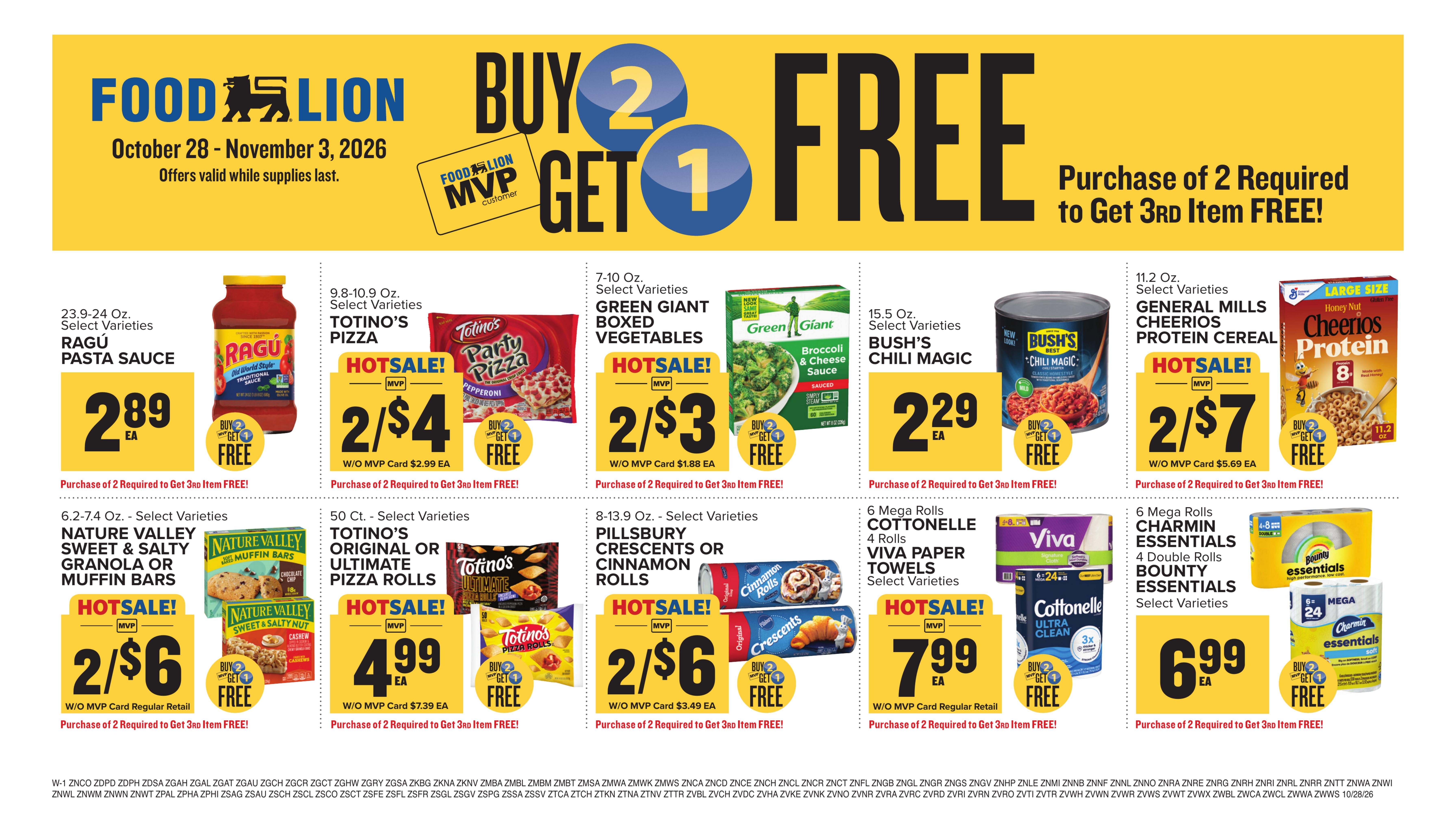 Food Lion (Mc Coll Area, SC) Weekly Ad October 28 - November 3, 2026