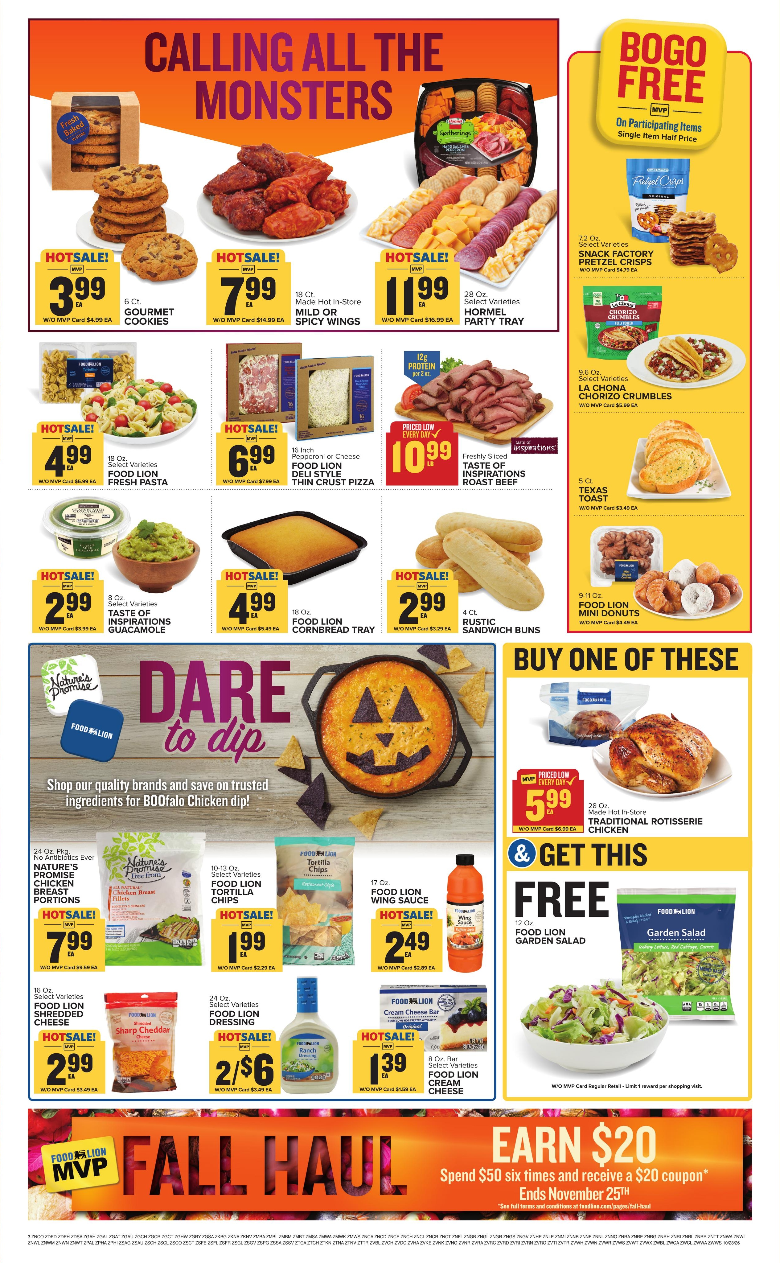 Food Lion (Mc Coll Area, SC) Weekly Ad October 28 - November 3, 2026