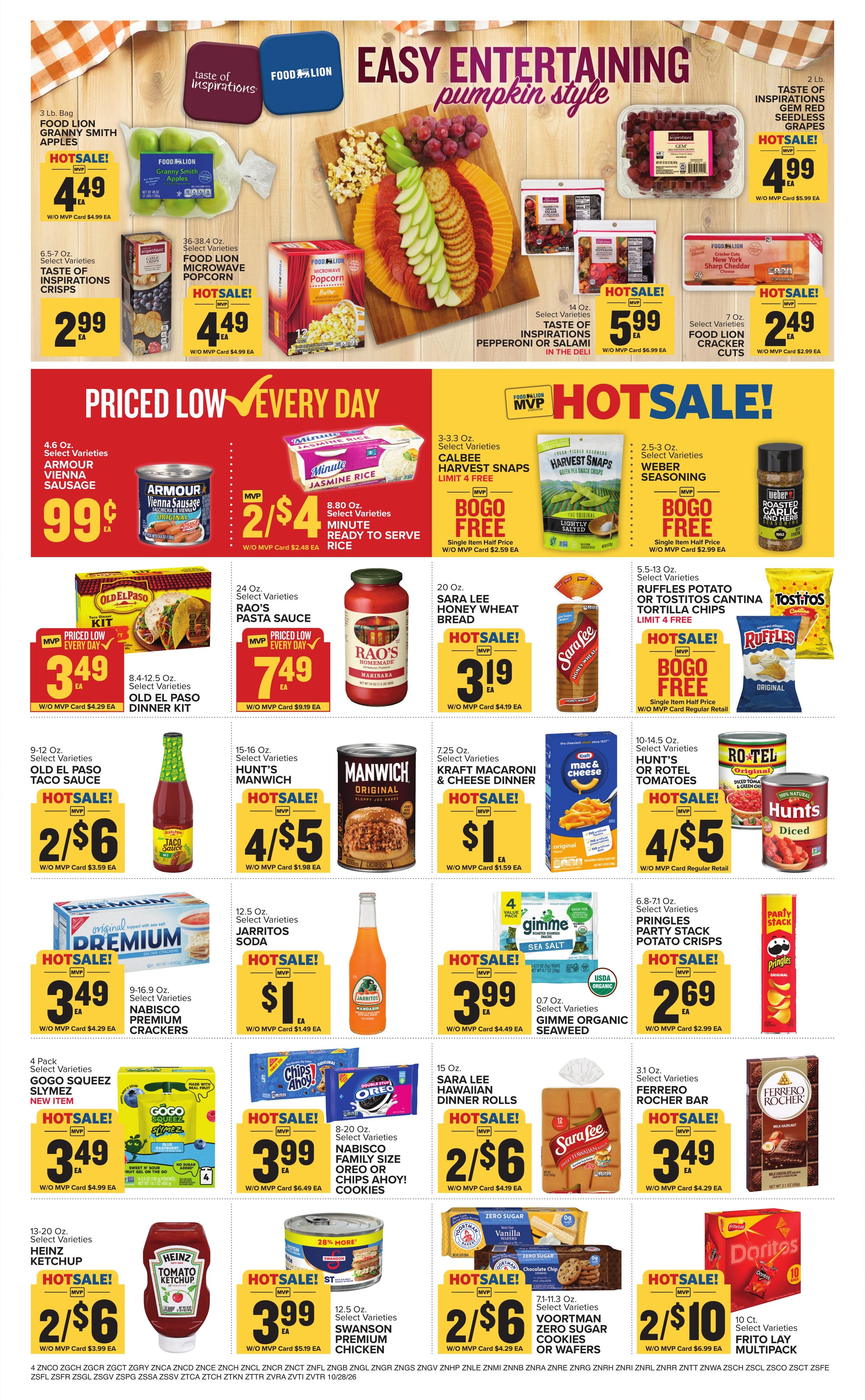 Food Lion (Mc Coll Area, SC) Weekly Ad October 28 - November 3, 2026