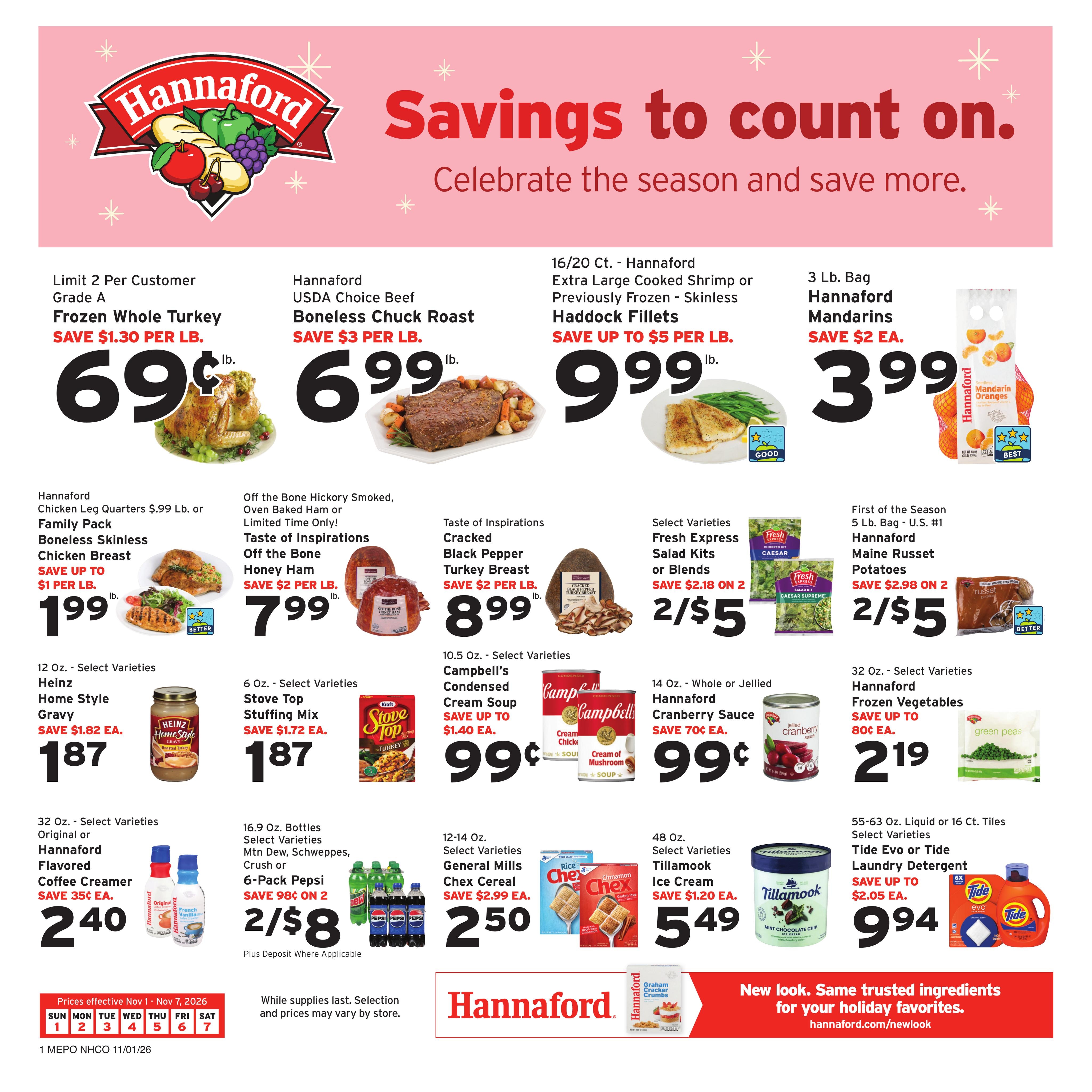 Hannaford (Portland Area, ME) Week 45 Flyer for Flipp App Weekly Ad November 1 - 7, 2026