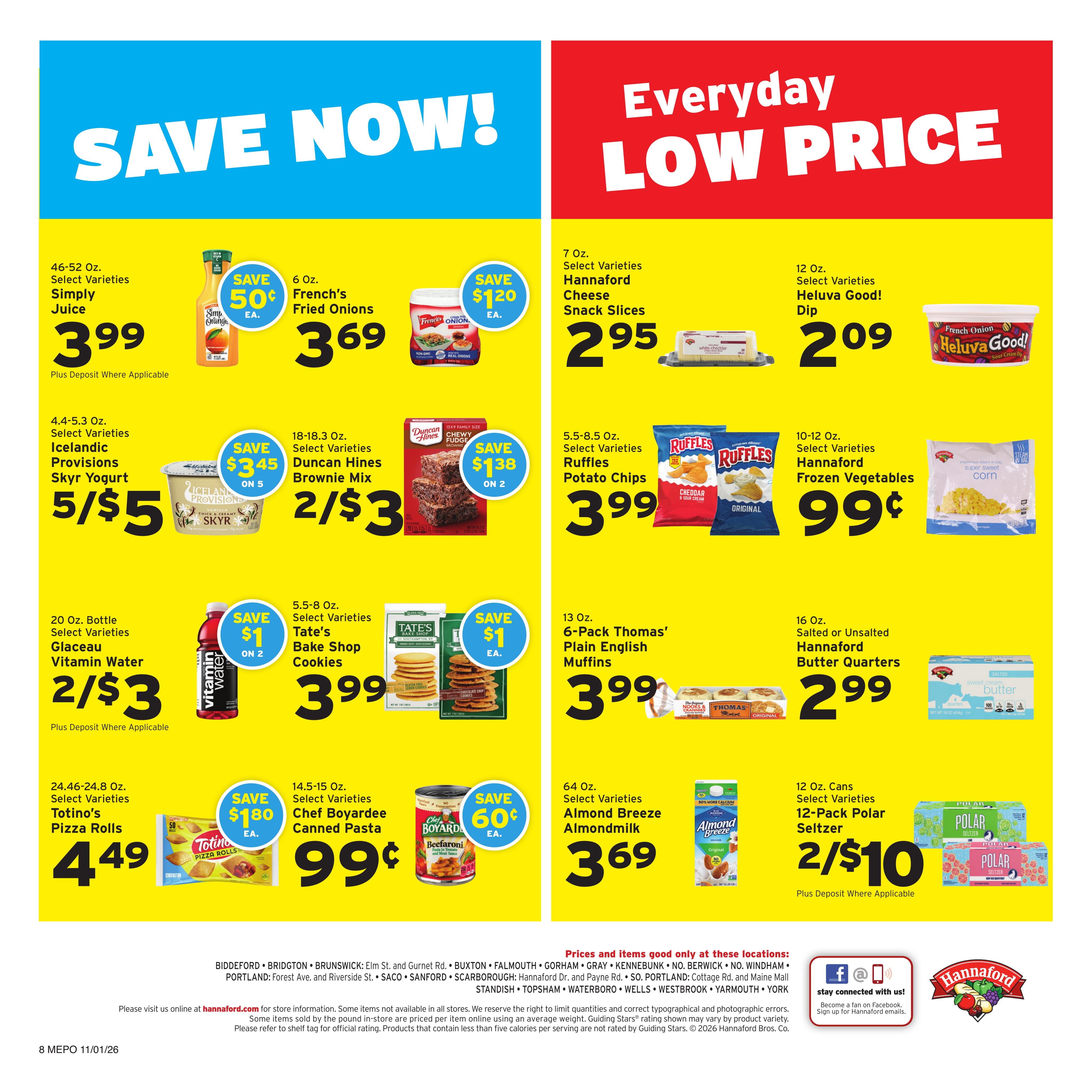 Hannaford (Portland Area, ME) Week 45 Flyer for Flipp App Weekly Ad November 1 - 7, 2026