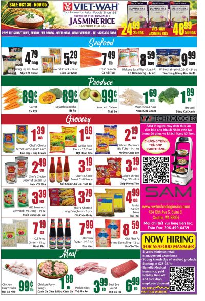 Viet Wah Supermarket Weekly Ad October 30 - November 5, 2026