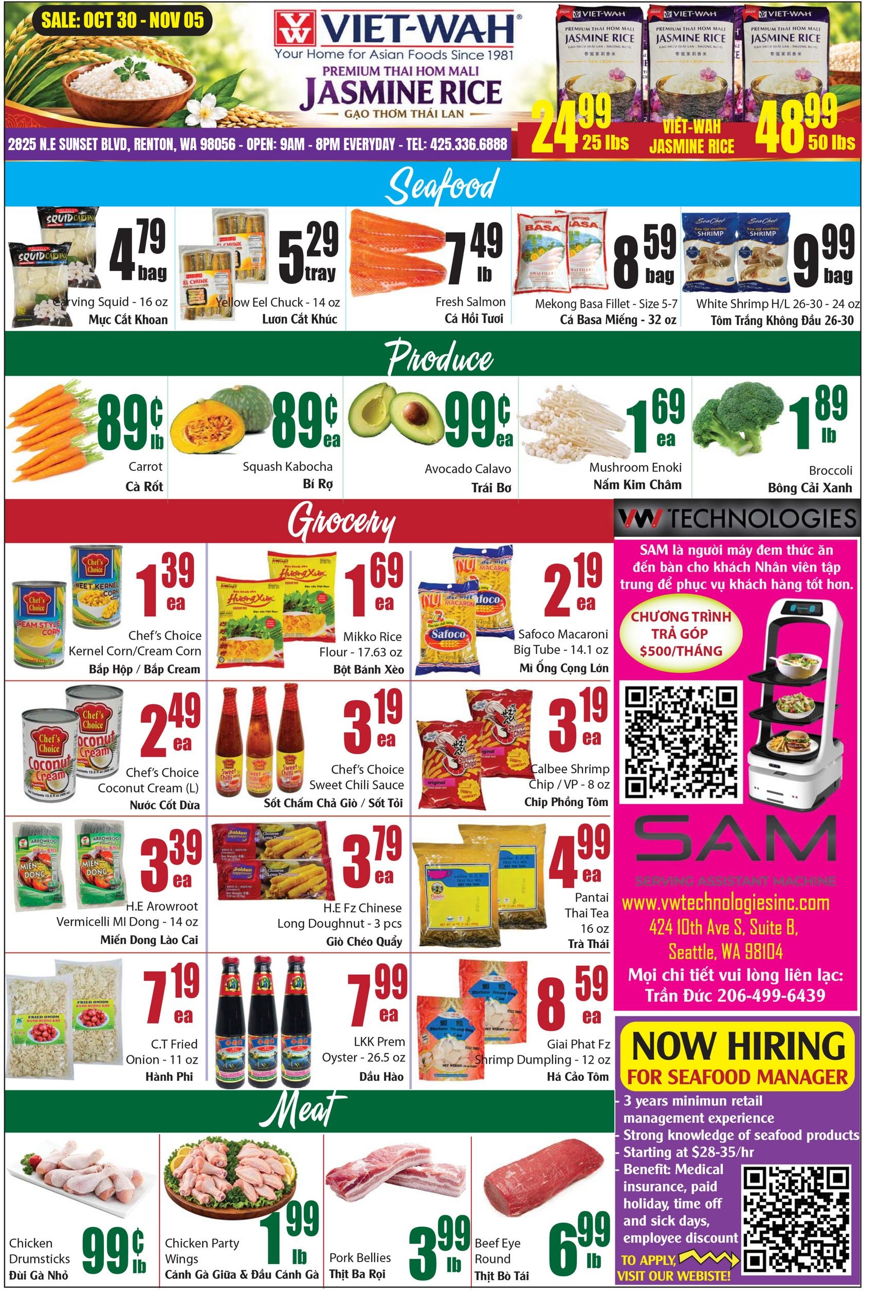 Viet Wah Supermarket Weekly Ad October 30 - November 5, 2026