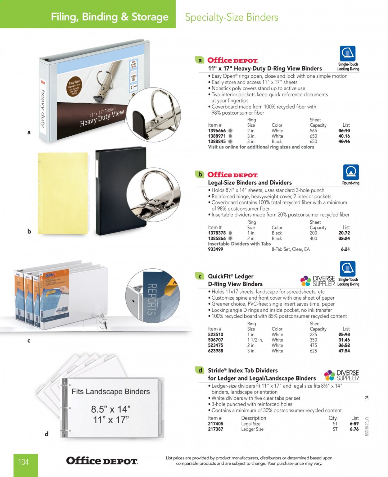 Office DEPOT Catalog 2020-2021