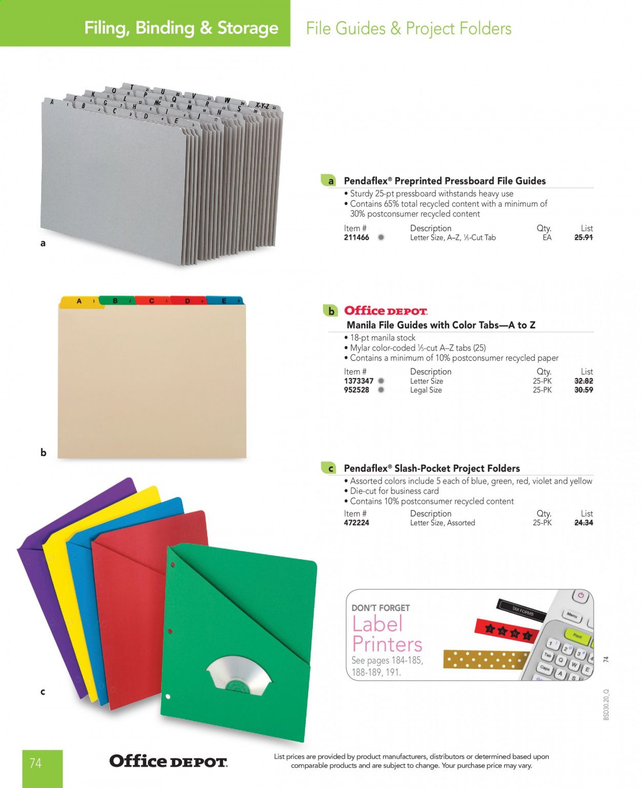 Office DEPOT Catalog 2020-2021