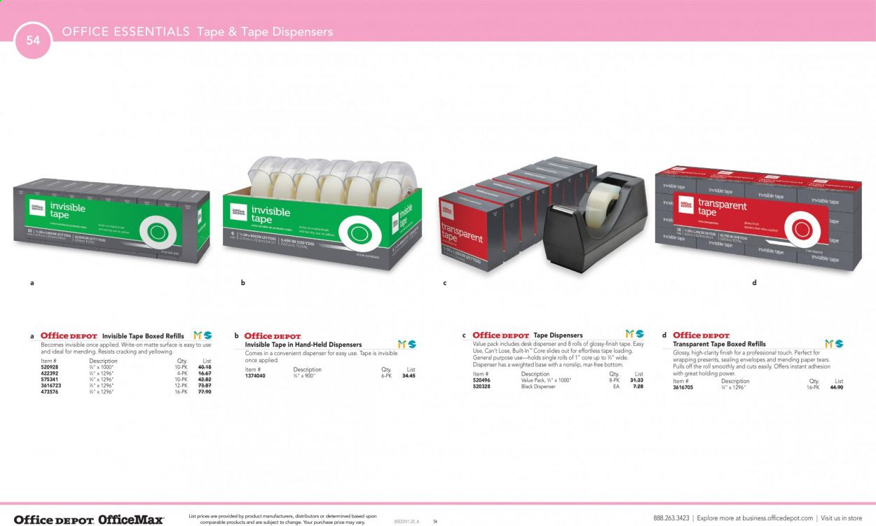 Office DEPOT Catalog 2020-2021