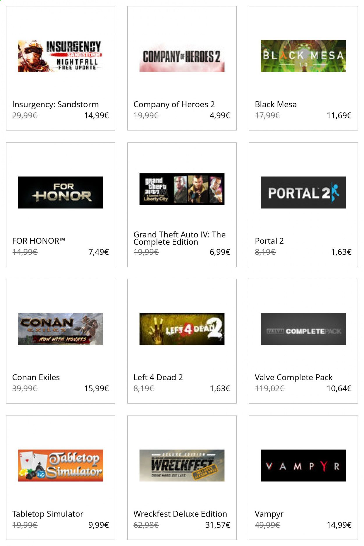 Steam Catalog 2020-2021