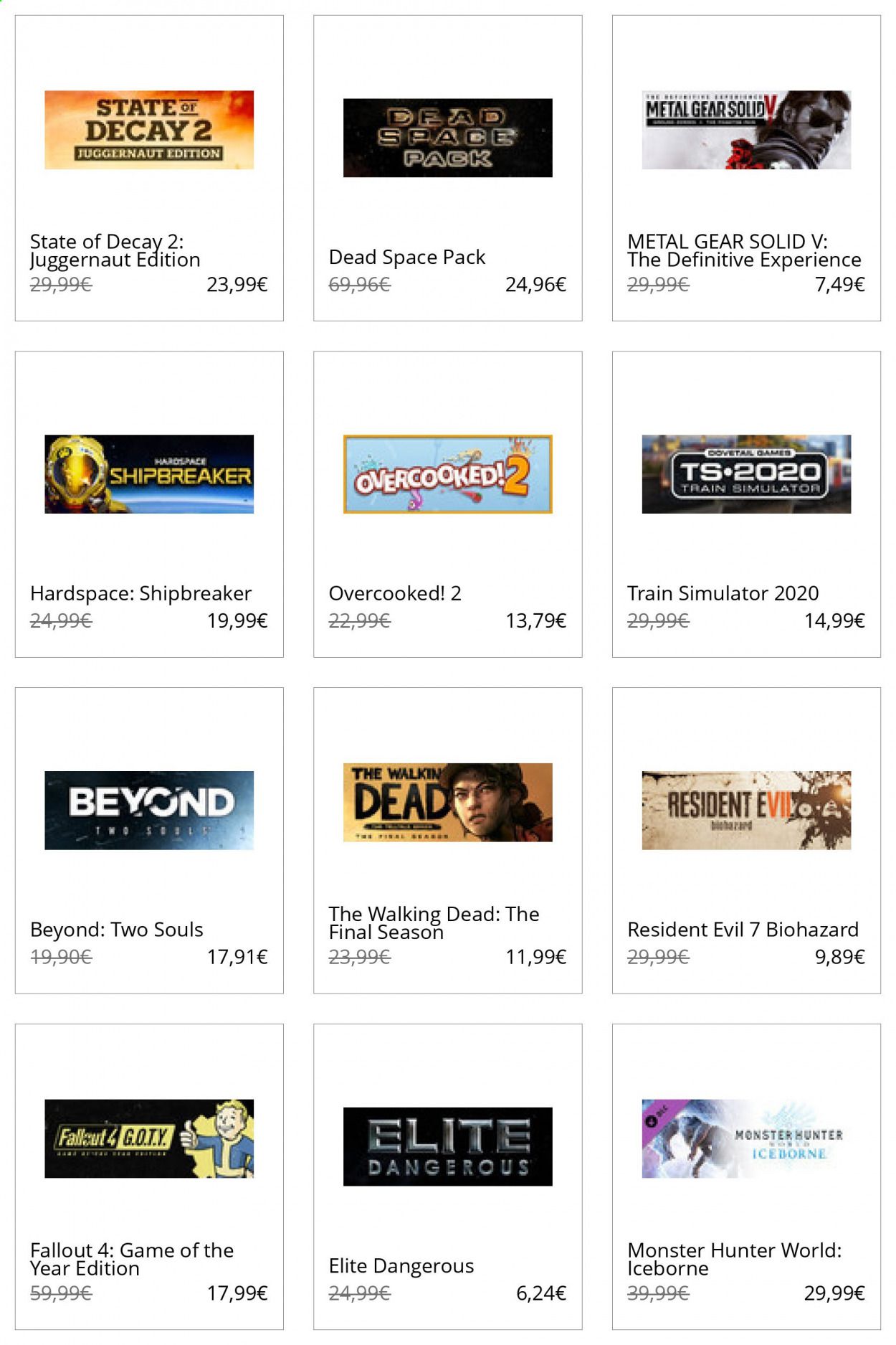 Steam Catalog 2020-2021