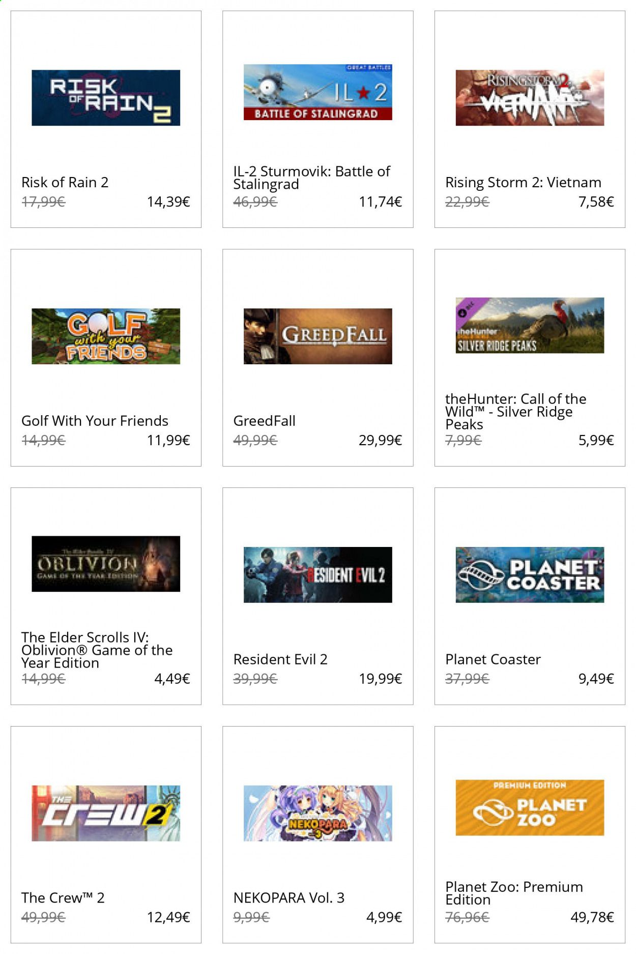 Steam Catalog 2020-2021