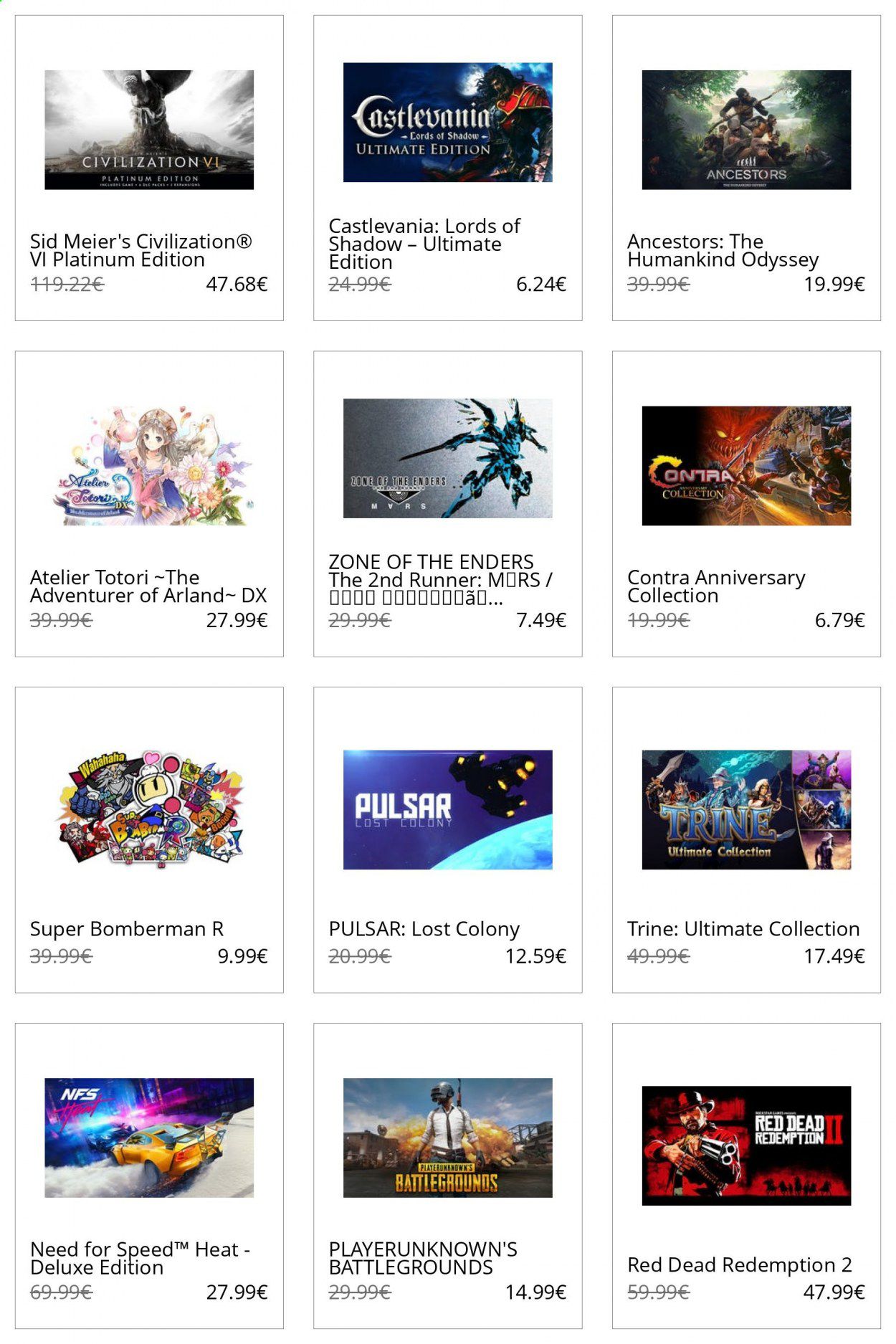 Humble Bundle Catalog 2020-2021