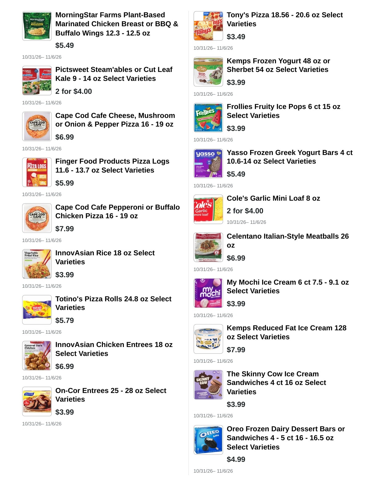 E.M. Heath Supermarket Weekly Ad October 31 - November 6, 2026