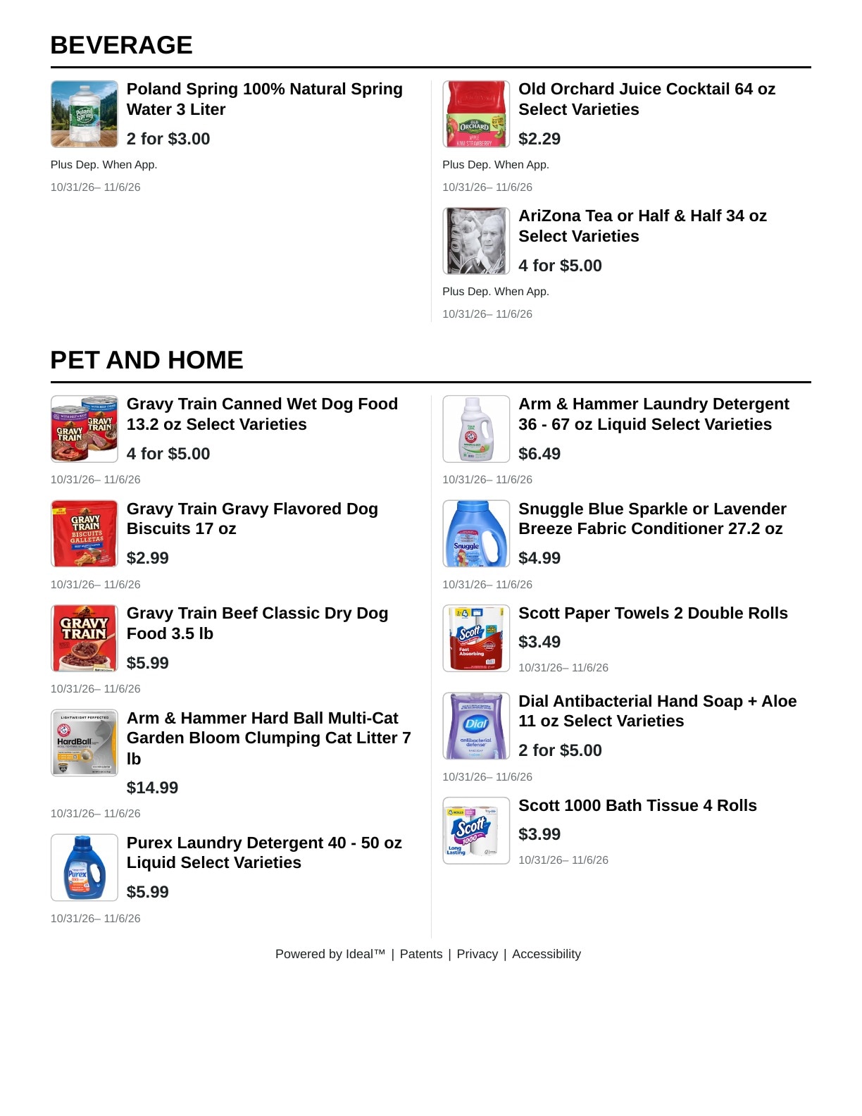 E.M. Heath Supermarket Weekly Ad October 31 - November 6, 2026