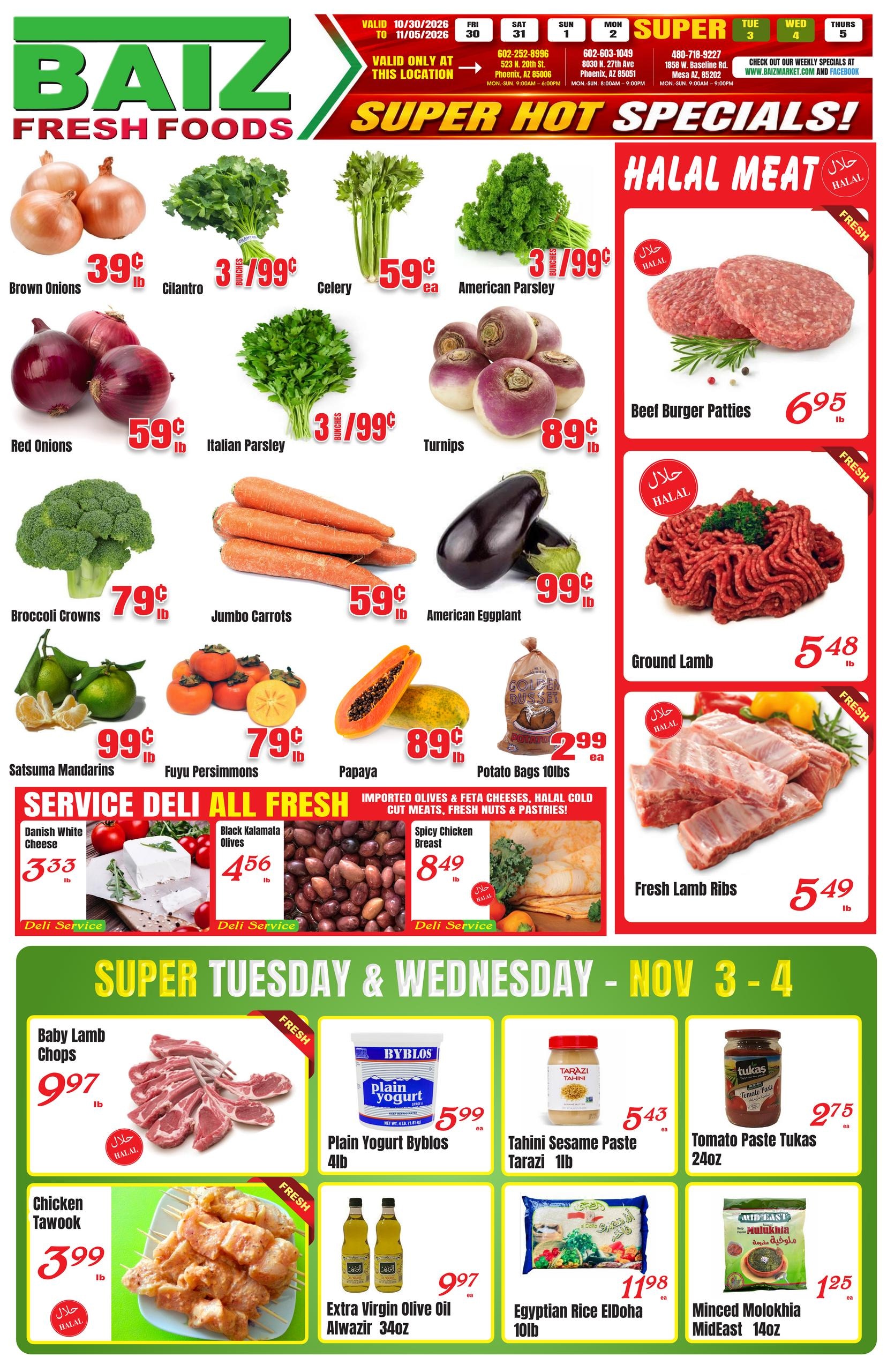 Baiz Market Weekly Ad October 30 - November 5, 2026