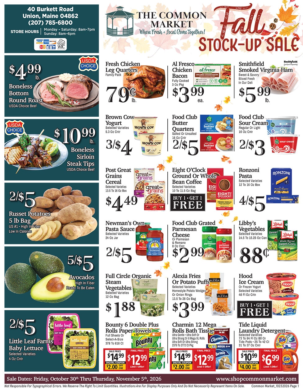The Common Market Weekly Ad October 31 - November 6, 2026