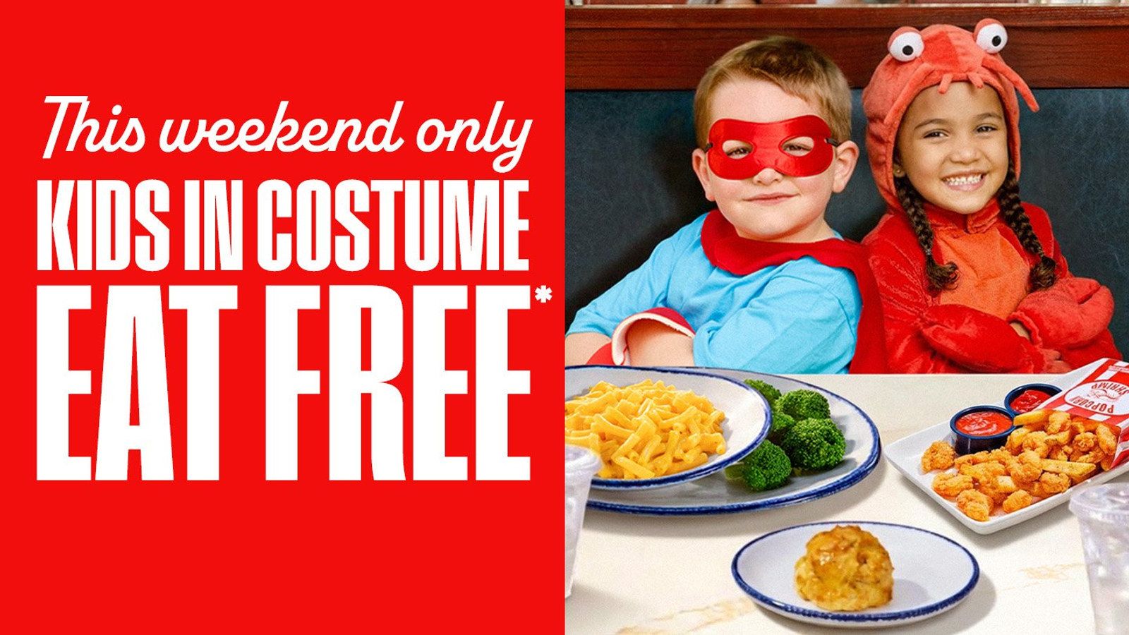 Red Lobster: Free Kids’ Meals for Kids in Costume Red Lobster: Free Kids’ Meals for Kids in Costume