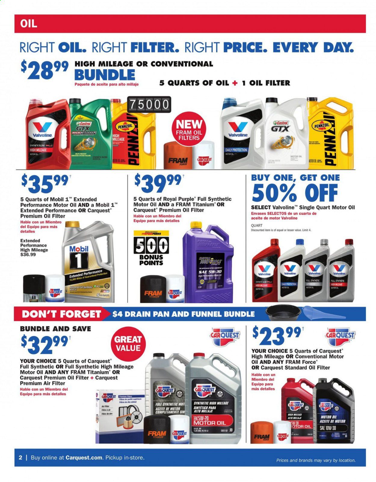 Carquest Weekly Ad July 2 to August 26