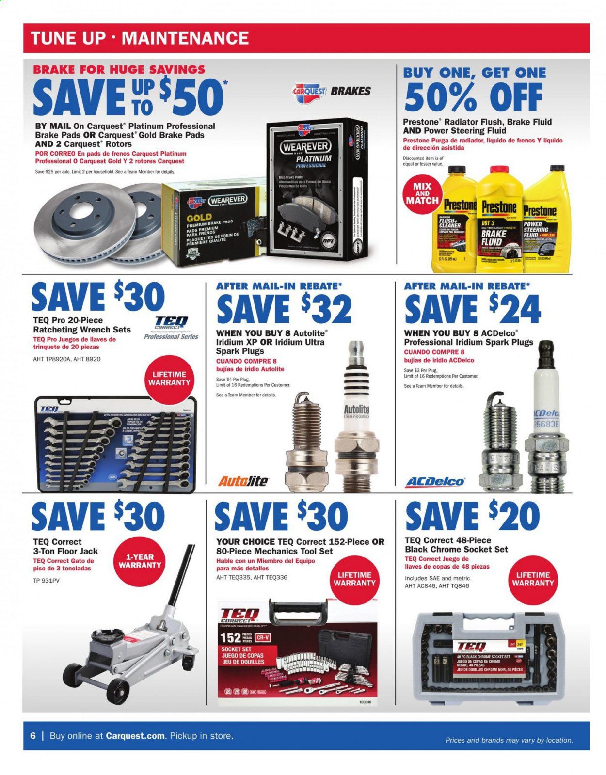 Carquest Weekly Ad July 2 to August 26