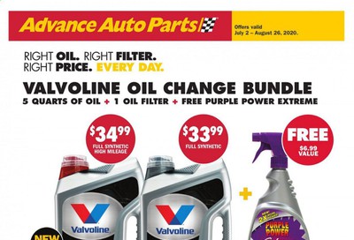 Advance Auto Parts Weekly Ad July 2 to August 26
