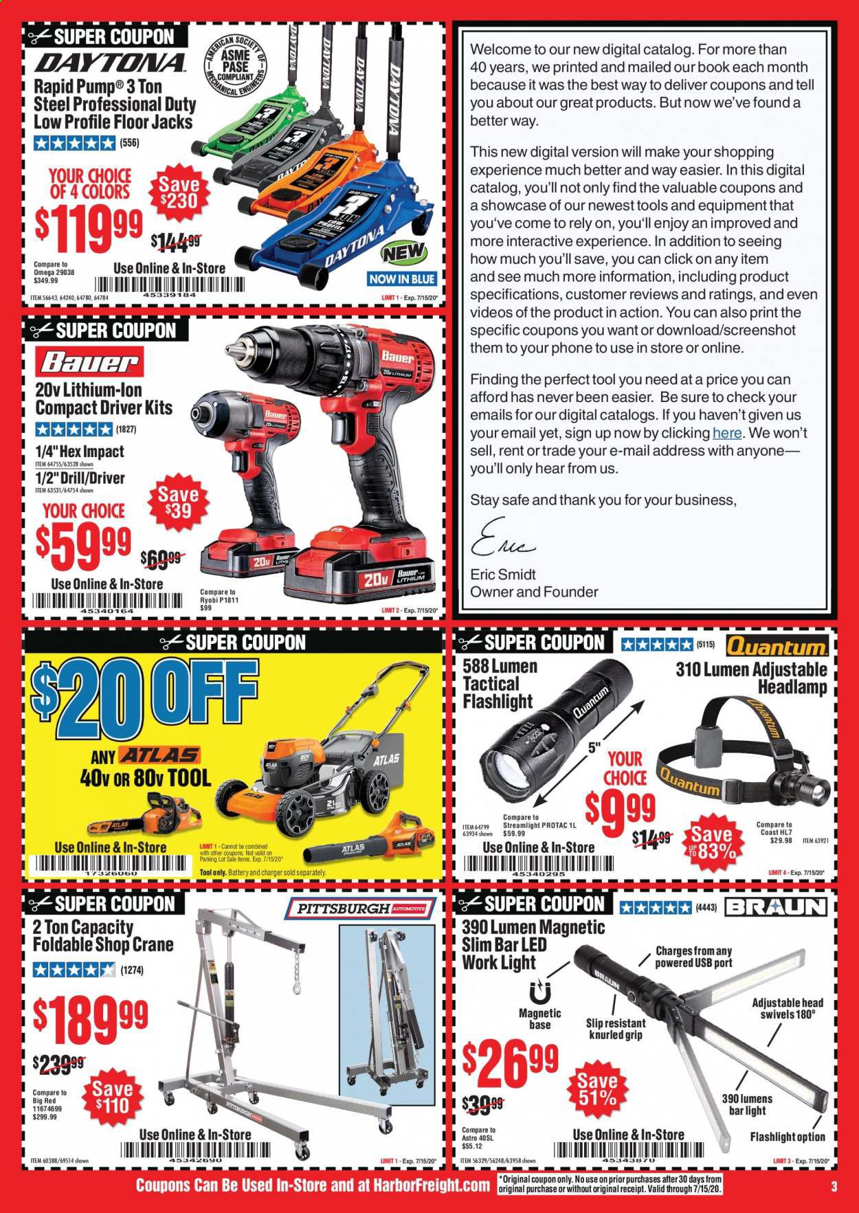 Harbor Freight Weekly Ad July 1 to July 31