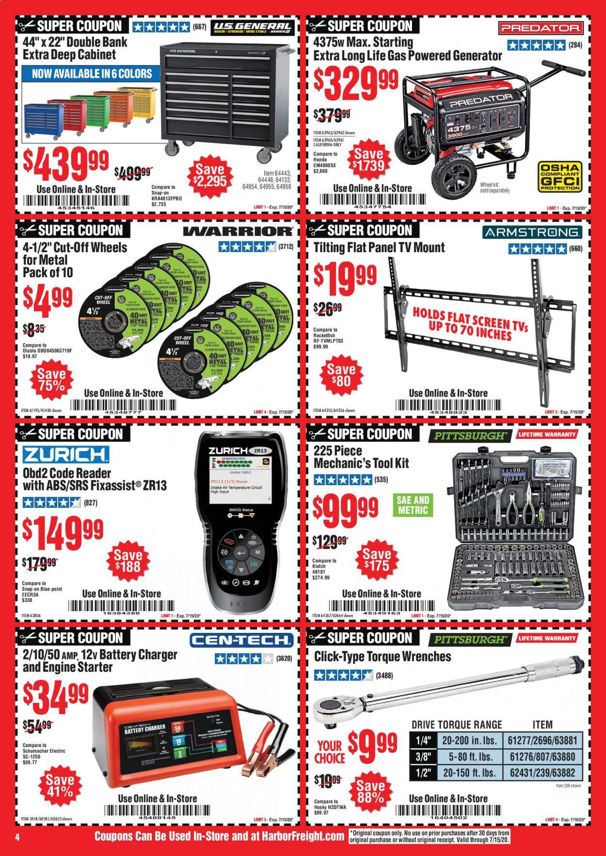 Harbor Freight Weekly Ad July 1 to July 31