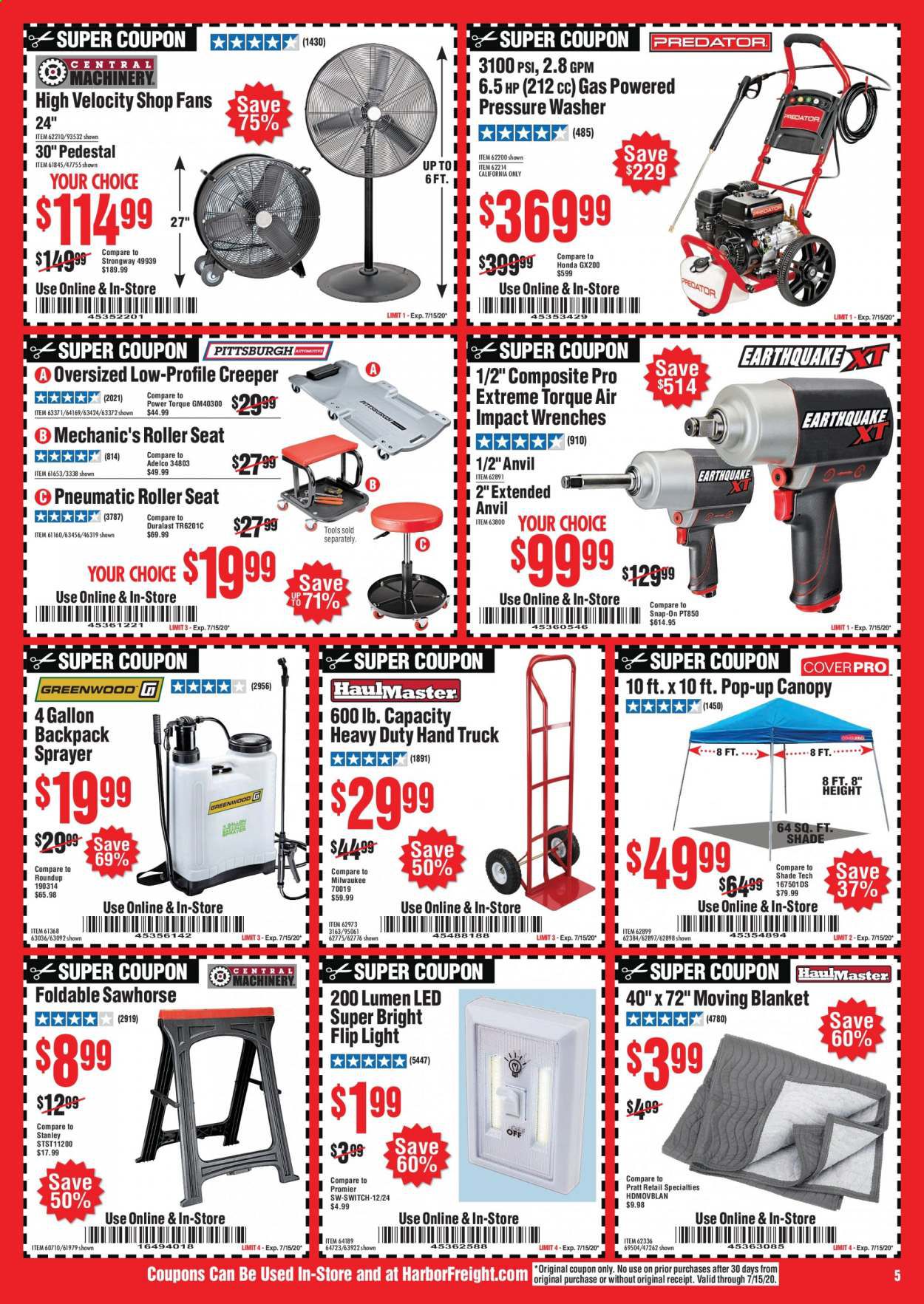 Harbor Freight Weekly Ad July 1 to July 31
