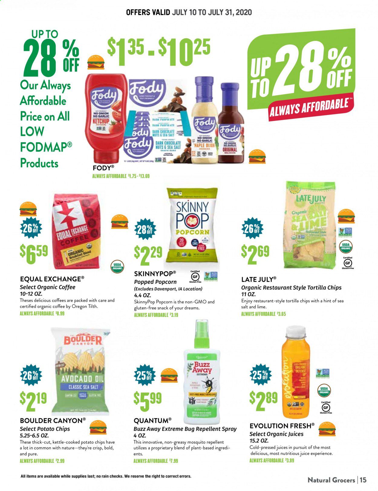 Natural Grocers Weekly Ad July 10 to July 31