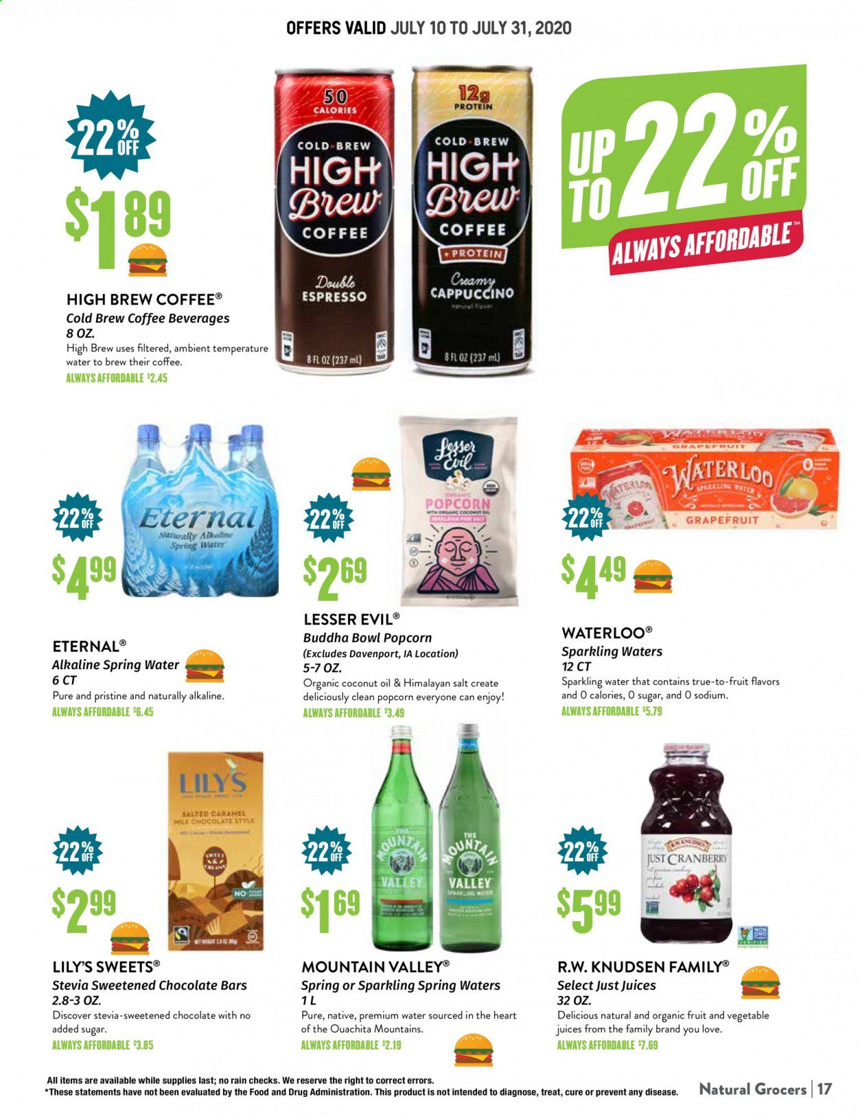 Natural Grocers Weekly Ad July 10 to July 31
