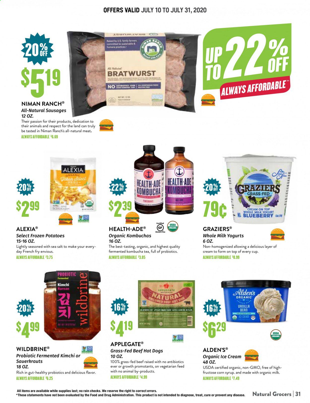 Natural Grocers Weekly Ad July 10 to July 31
