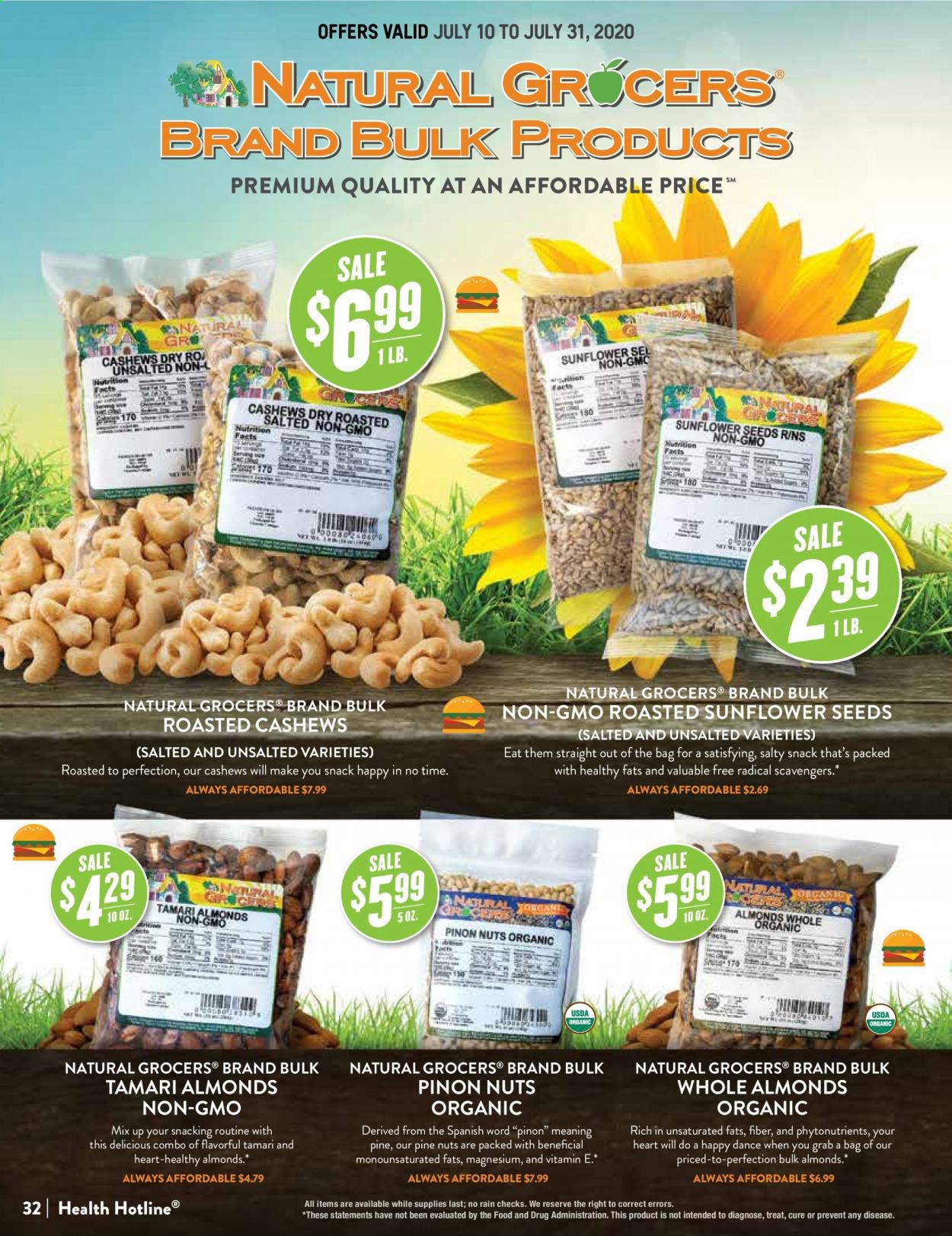 Natural Grocers Weekly Ad July 10 to July 31