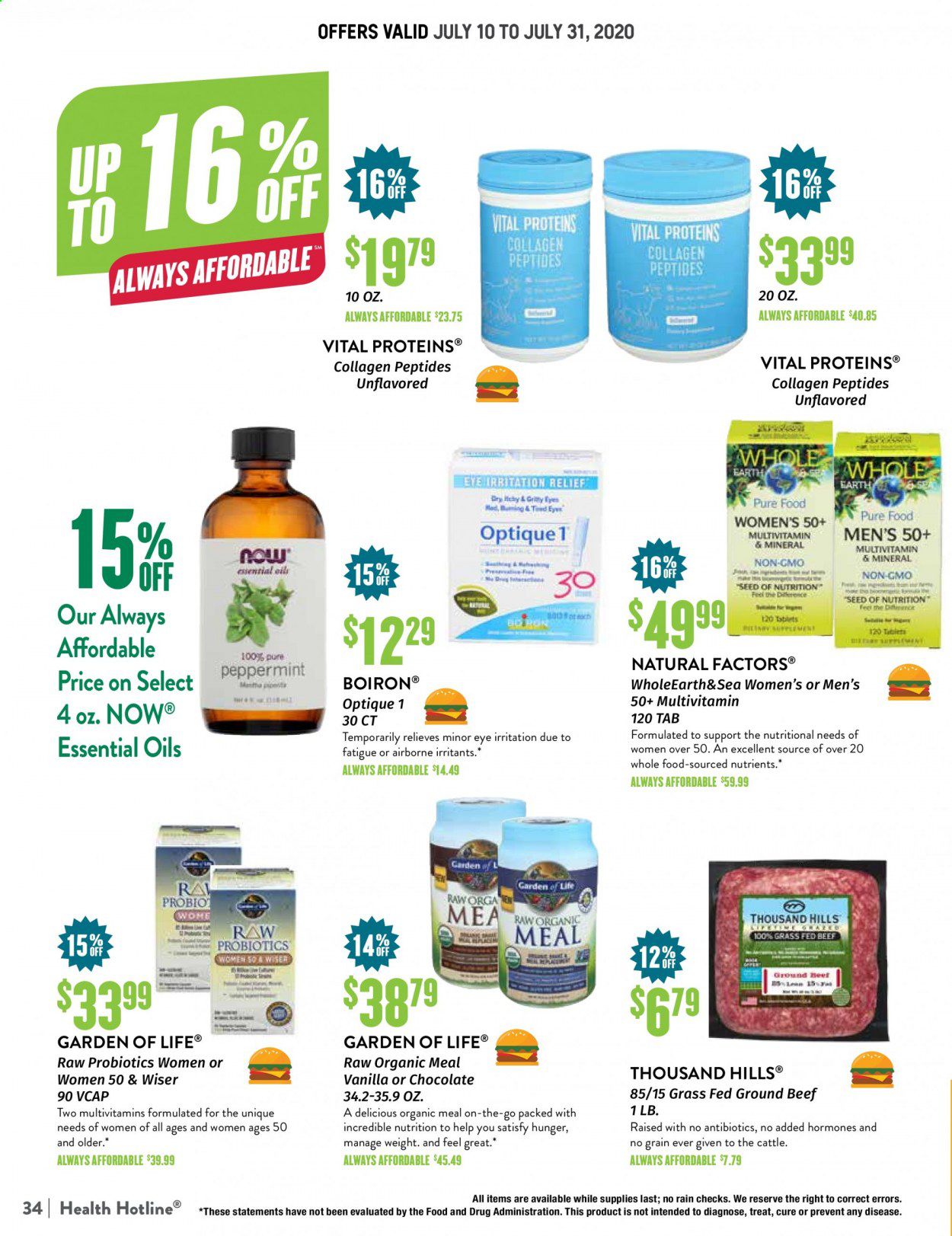 Natural Grocers Weekly Ad July 10 to July 31