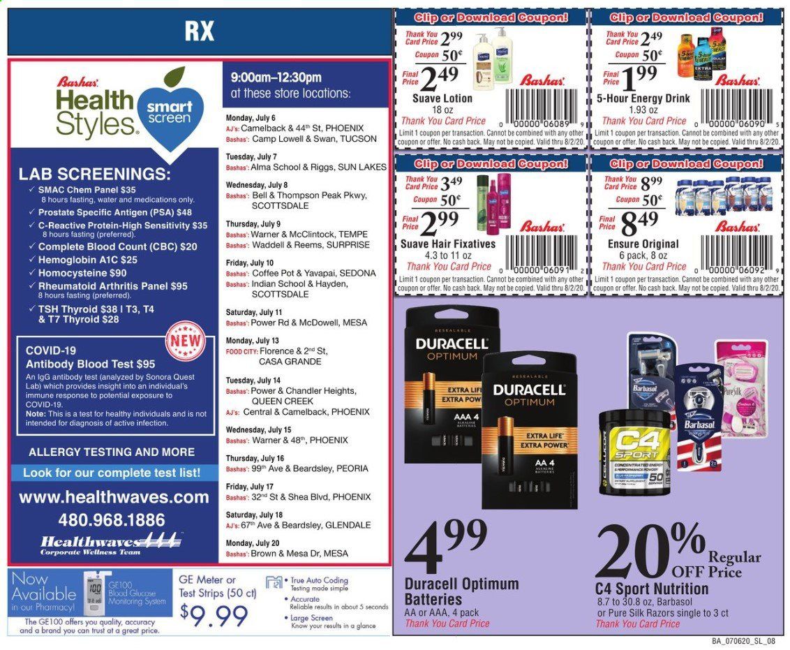 Bashas (AZ) Weekly Ad July 6 to August 4