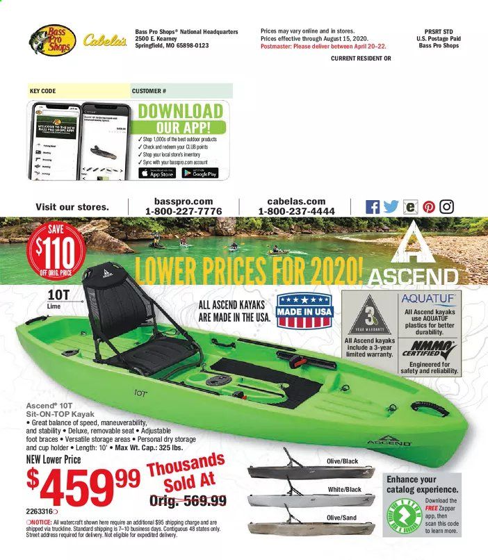 Bass Pro Shops Weekly Ad July 1 to August 15