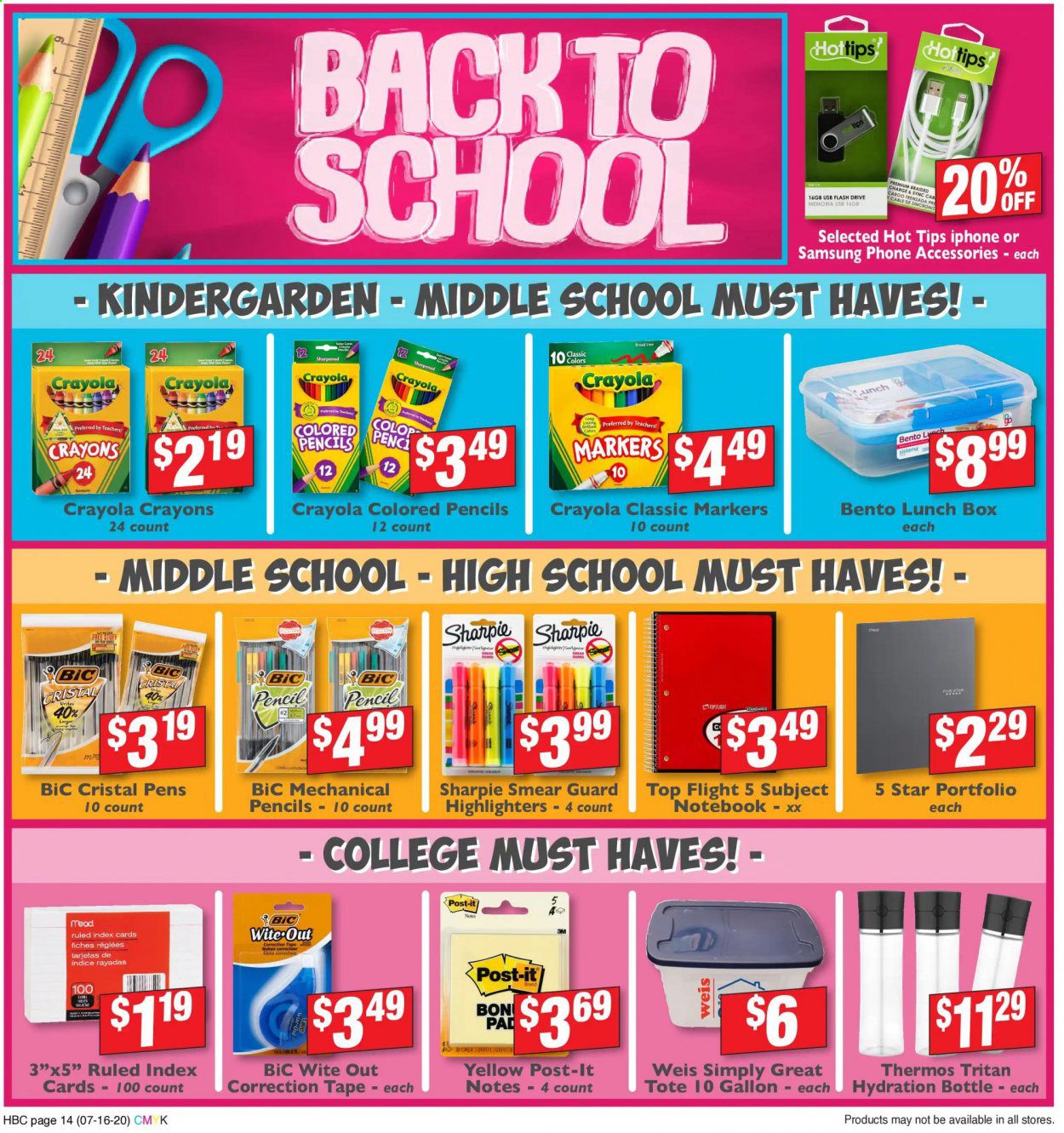Weis Weekly Ad July 16 to August 27