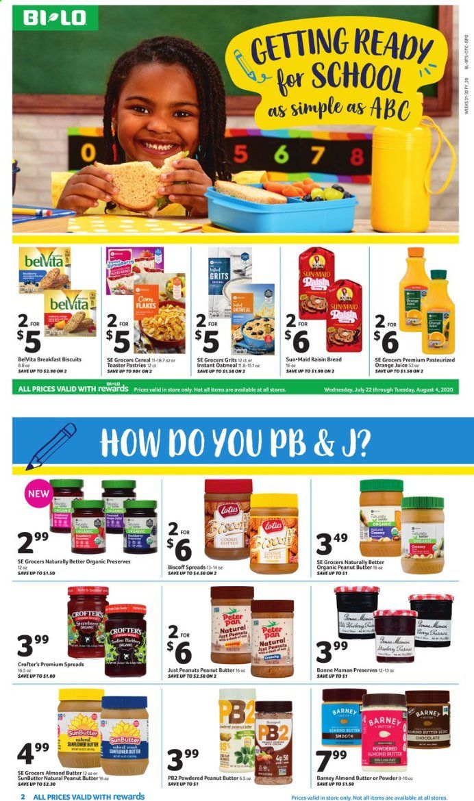 BI-LO Weekly Ad July 22 to August 4