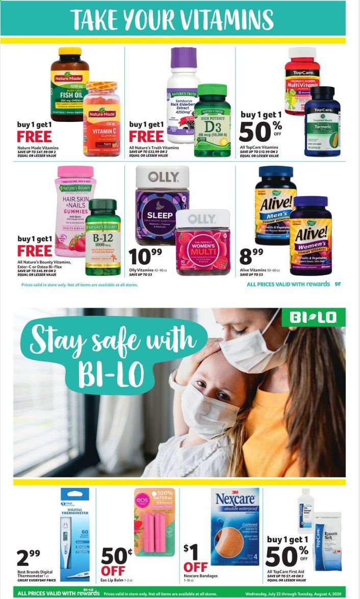 BI-LO Weekly Ad July 22 to August 4