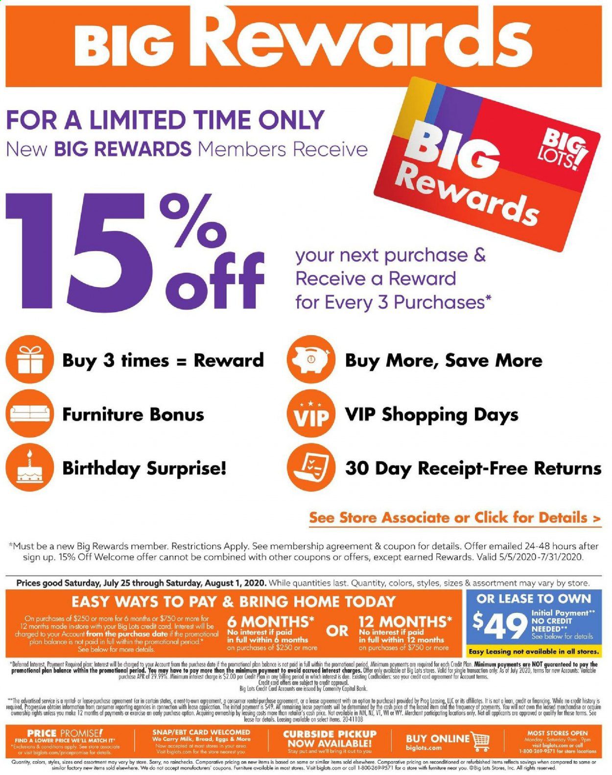 Big Lots Weekly Ad July 25 to August 1