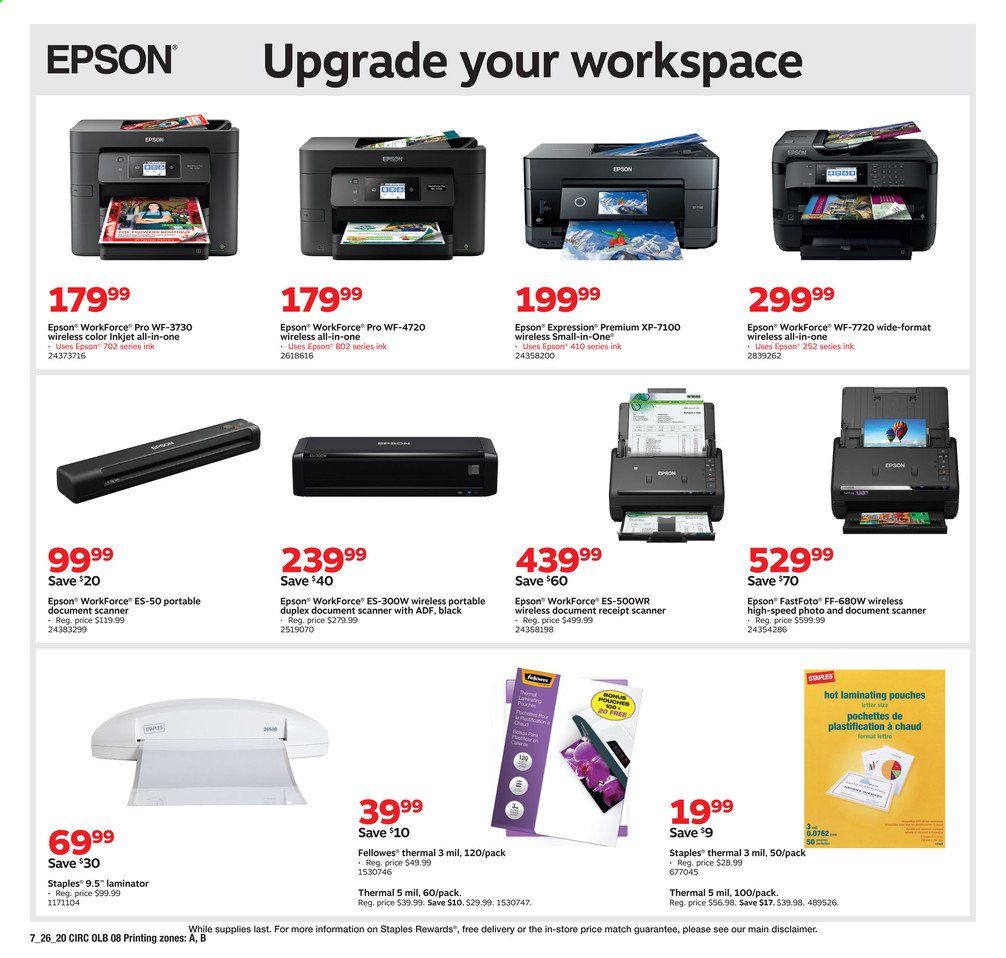 Staples Weekly Ad July 26 to August 1