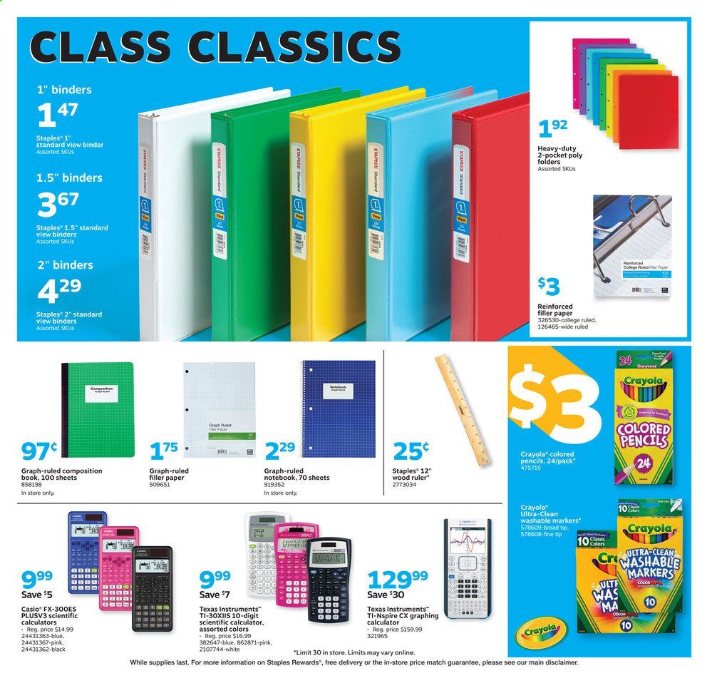 Staples Weekly Ad July 26 to August 1