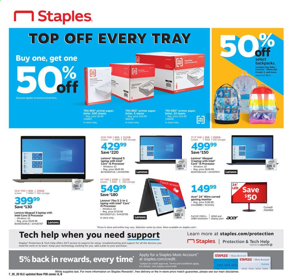 Staples Weekly Ad July 26 to August 1