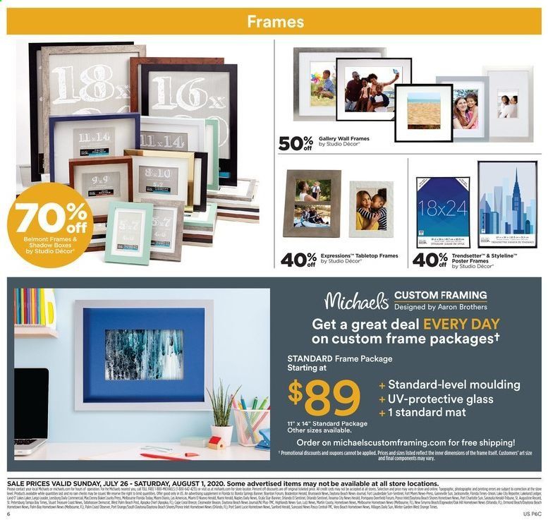 Michaels Weekly Ad July 26 to August 1