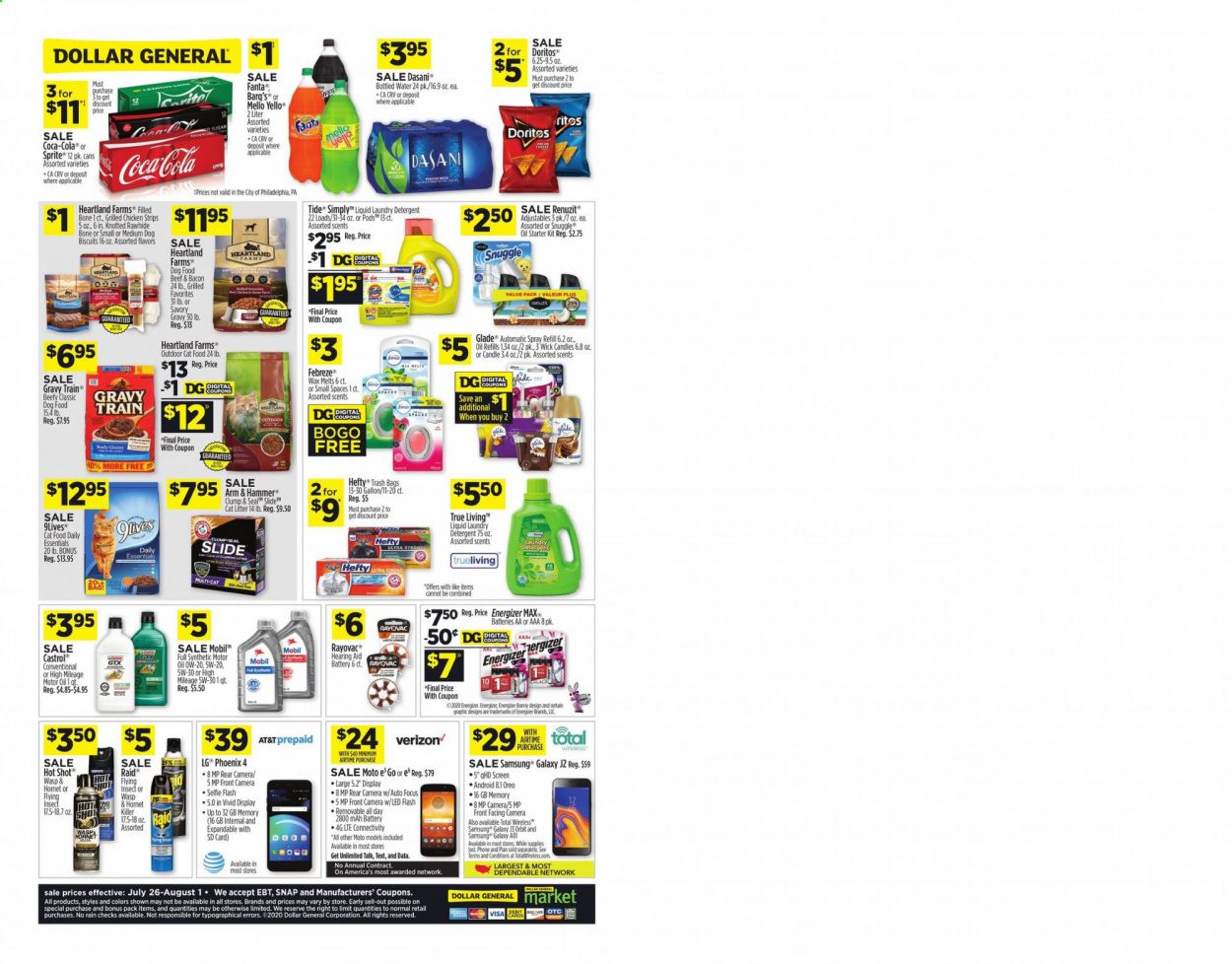 Dollar General (IA, LA, MI, MN, NJ, NY, OH, OK, PA) Weekly Ad July 26 to August 1