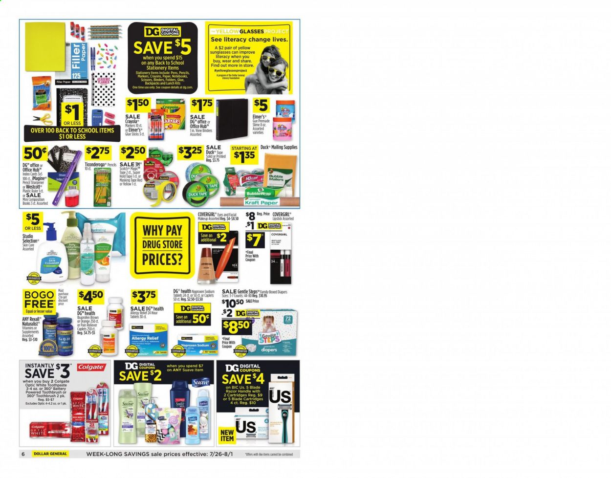Dollar General (IA, LA, MI, MN, NJ, NY, OH, OK, PA) Weekly Ad July 26 to August 1
