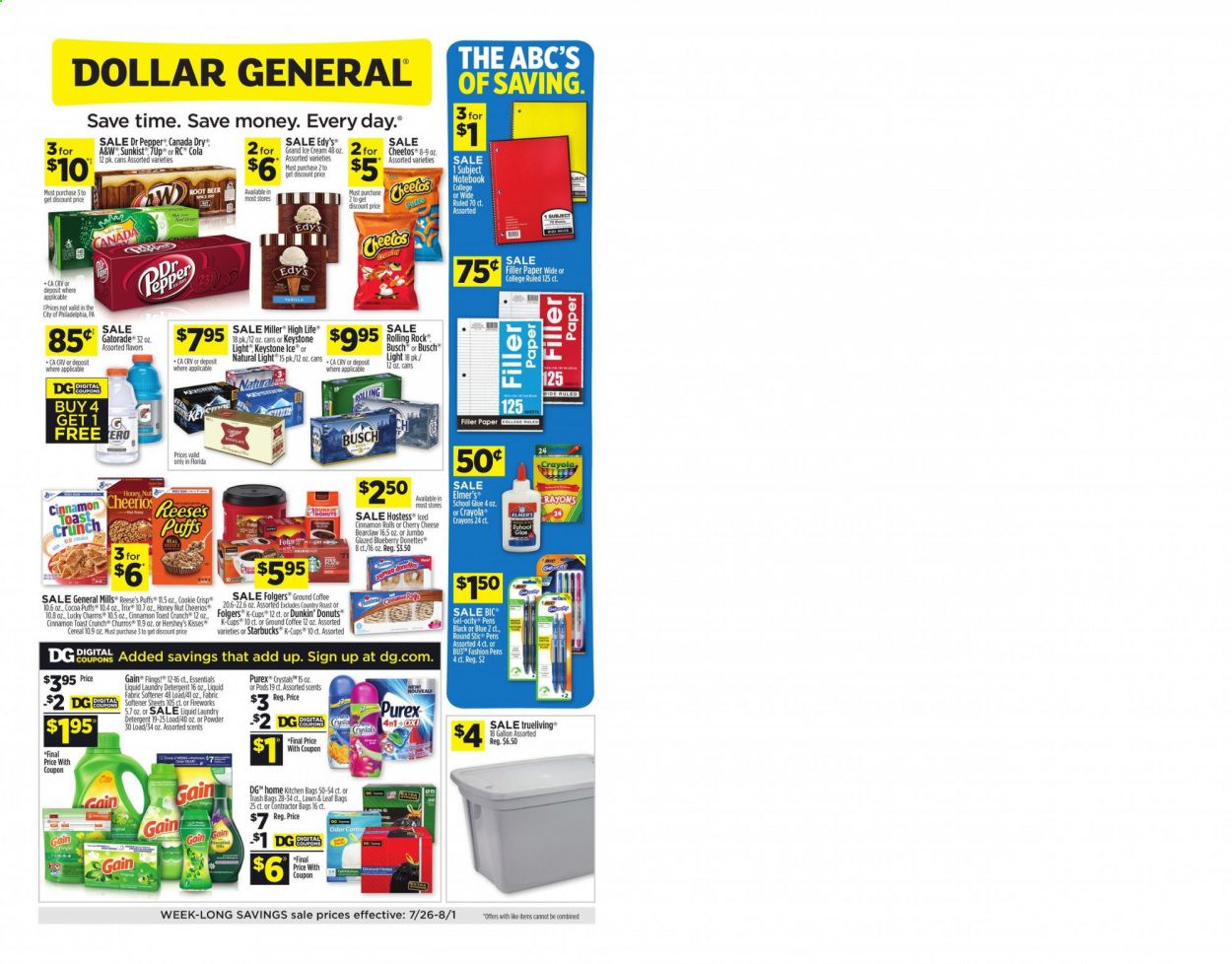 Dollar General (FL) Weekly Ad July 26 to August 1